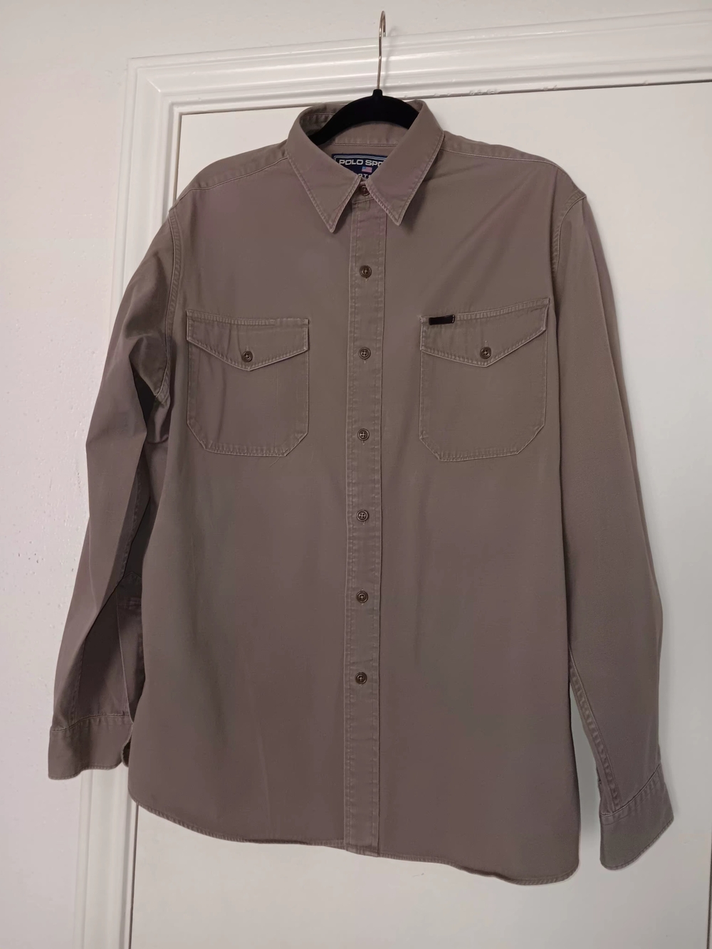 Ralph Lauren Men's Casual Button-Down Shirt in Taupe